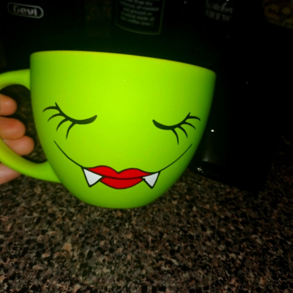 Gothic vampire mug cup never used. New goth punk